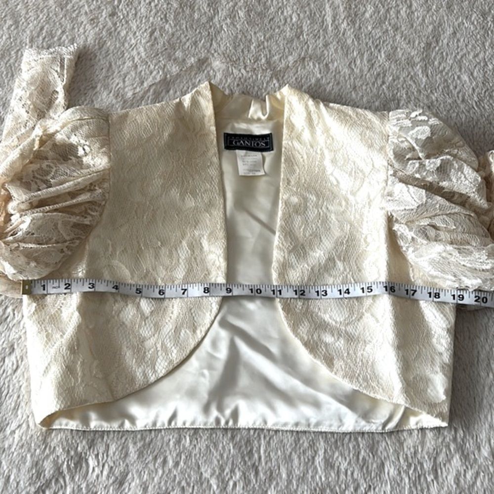 Vintage Gantos cropped lace bubble sleeve jacket - Picture 10 of 16